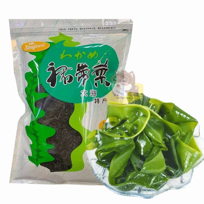 สาหร่ายวากาเมะ ใบใหญ่ อบแห้ง ถุงซิบลอค สาหร่าย วากาเมะ wakame seaweed 裙带菜,海带 248g