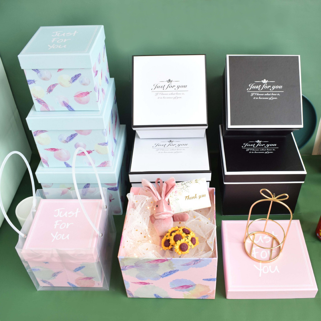 [B09] กล่องของขวัญสำเสร็จรูป กล่องของขวัญขนาดใหญ่ กล่องเก็บของ Just for you