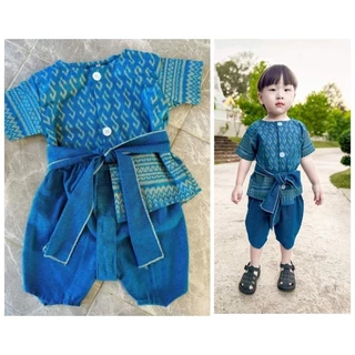 📮พร้อมส่ง...ชุดไทยเด็ก ชุดผ้าพื้นเมือง ชุดใส่ไปโรงเรียน ใส่งานเทศกาลต่างๆ (เซตงาน 3 ชิ้น)