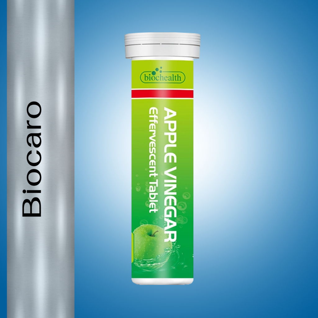 Biocaro Biochealth Apple Cider Vinegar/10 Effervescent Tablets (Weight Loss / แอปเปิ้ล ไซเดอร์ ไวเนการ์ เม็ดฟู่)
