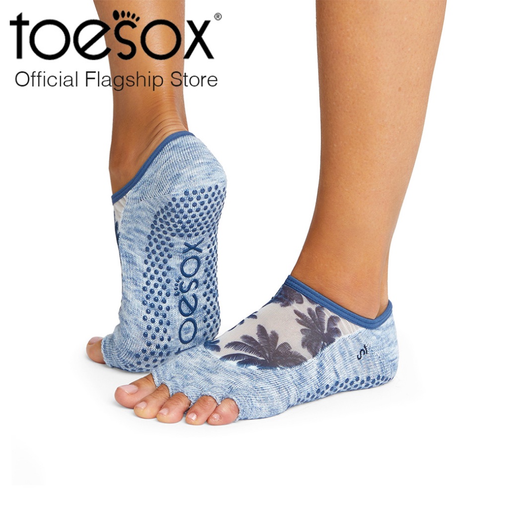 New Spring 2024 ToeSox Grip Half Toe Luna โทซอคส์ ถุงเท้ากันลื่น เปิดนิ้วเท้า พิลาทิส บาร์ โยคะ และเต้น