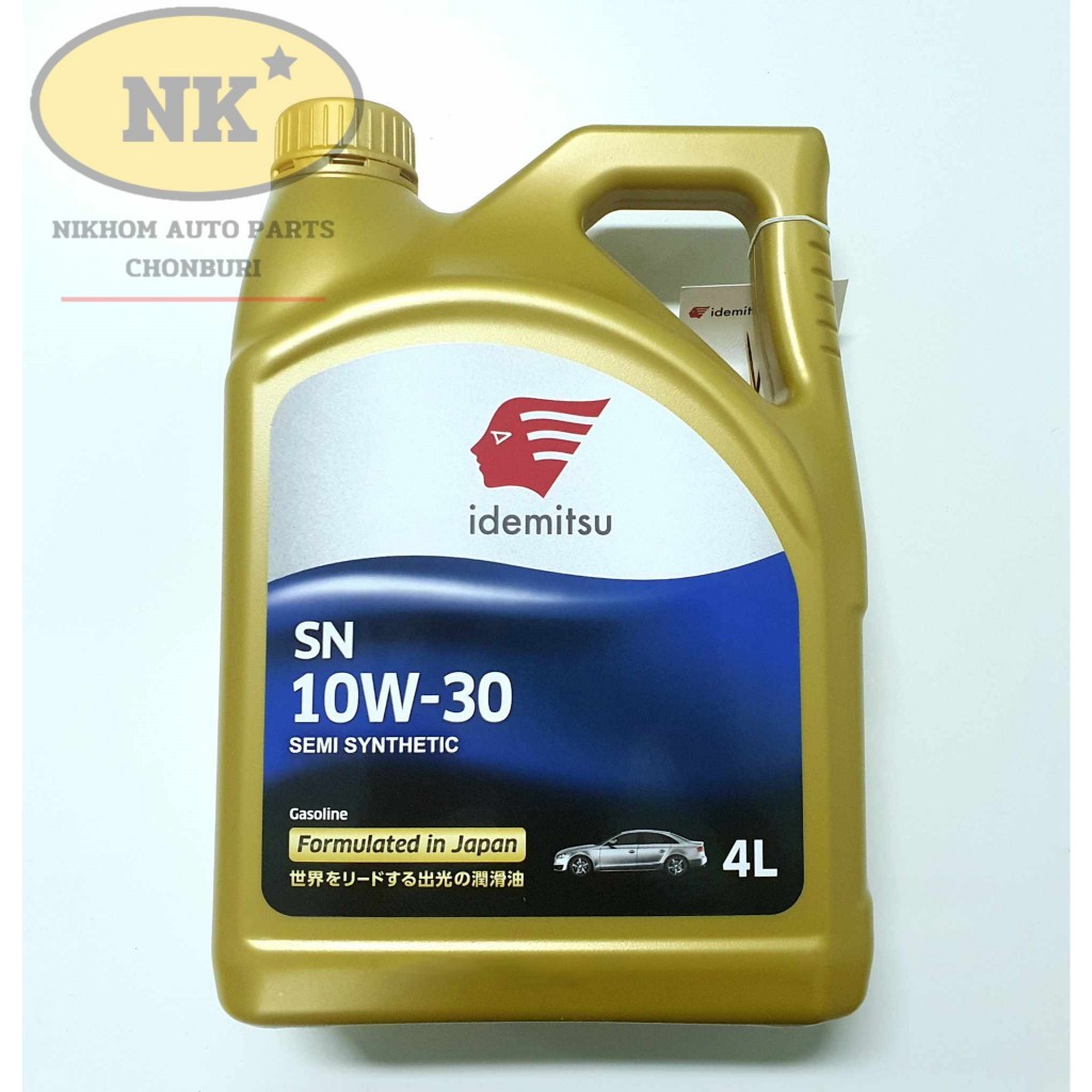IDEMITSU SN 10W-30 น้ำมันเครื่อง กึ่งสังเคราะห์ เบนซิน 10W-30 ขนาด 4 L.