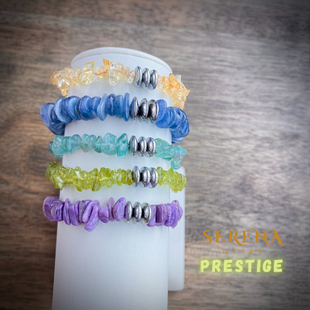 SERENA x PRESTIGE ✨ กำไลหินแท้ Citrine / Kyanite / Blue Apatite / Peridot และ Charoite Tumbled