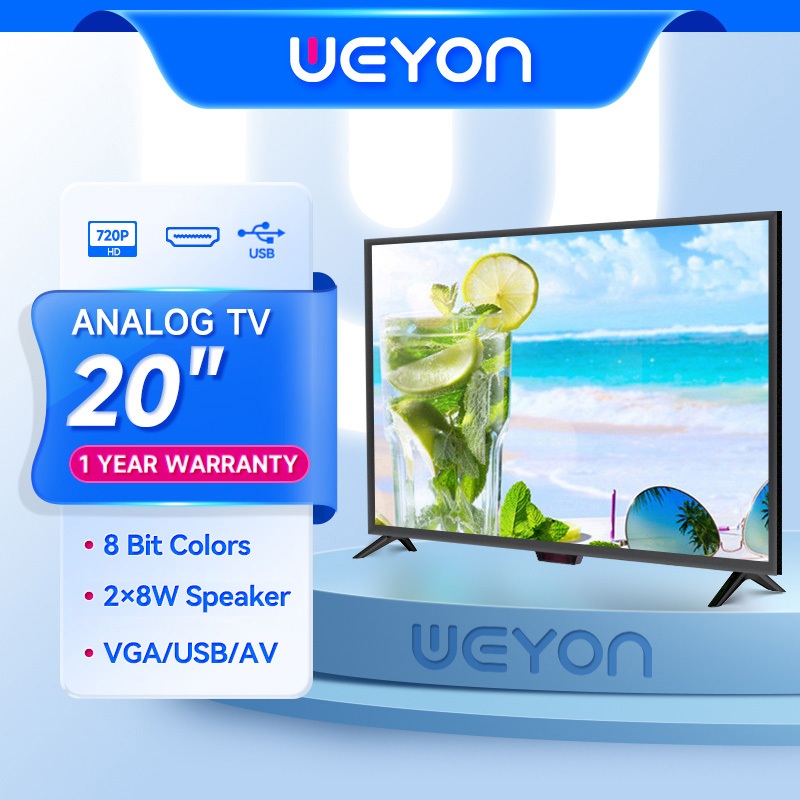 ทีวี 20 นิ้ว WEYON HD LED ราคาถูก คุณภาพสูง USB  AV VGA รุ่น GLSU20C รับประกันหนึ่งปี