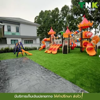 [แบ่งตัด] 4cm หญ้าเทียมภายนอก กลางแจ้ง หนาแน่น นุ่มเท้า ยาวสวย เคลือบกันUV ขนหญ้ายาว 4ซม
