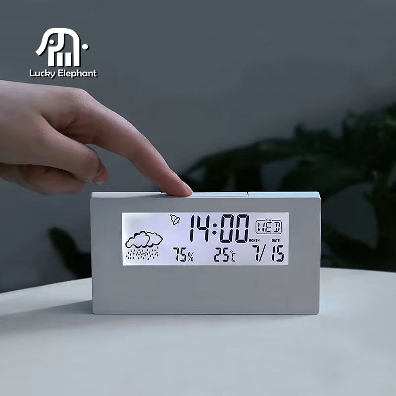 LuckyE นาฬิกาปลุกตั้งโต๊ะ นาฬิกาปลุกเรื่องแสง นาฬิกาปลุก clock นาฬิกาปลุกดิจิตอลตั้งโต๊ะ ห้องนอน