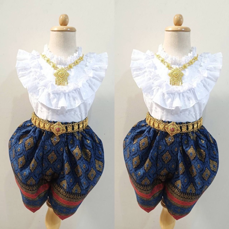 (รหัสPU)ชุดไทยเด็กหญิงสวยๆ ชุดไทยเด็กผู้หญิง เหมาะกับทุกโอกาส - รูปที่ 3