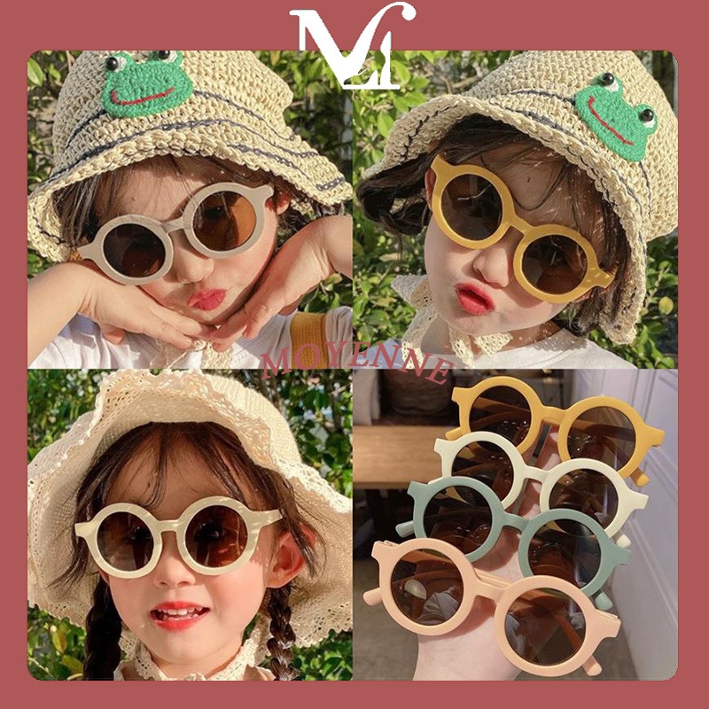 MOYENNE แว่นกันแดดเด็กสีสันสดใสทันสมัย น่ารักและสวยงาม มีหลายสีให้เลือก