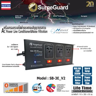 Surgeguard :เครื่องกรองไฟลดทอนไฟกระชากและสัญญาณรบกวน รุ่น SB…