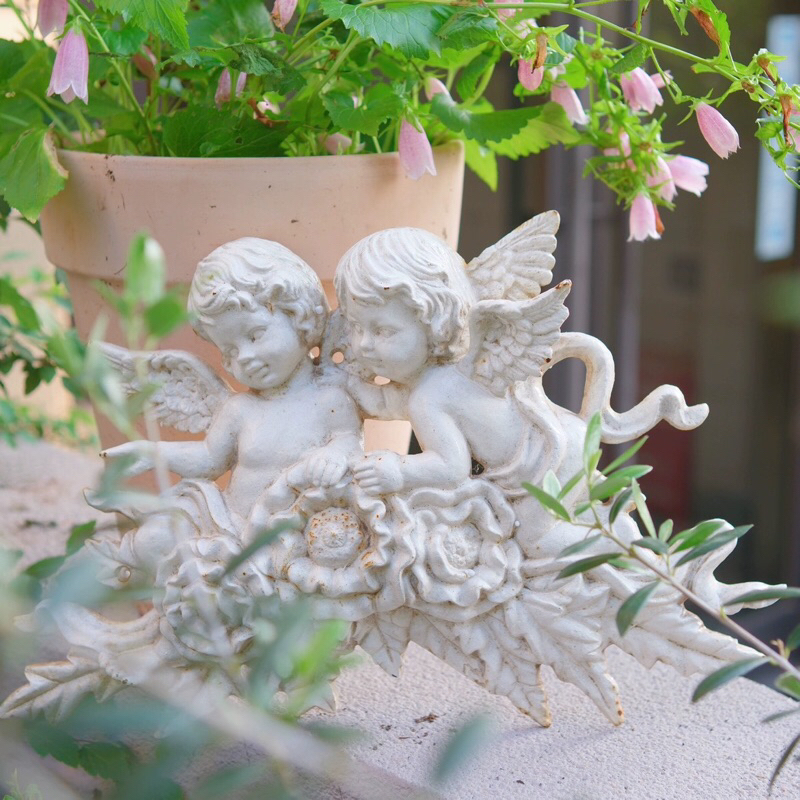 เหล็กหล่อตกแต่งสวนแบบแขวน หนา หนักมาก สไตล์ Retro วินเทจ ทำสีเลียนแบบของเก่า ถ่ายจากสินค้าจริงตรงปก