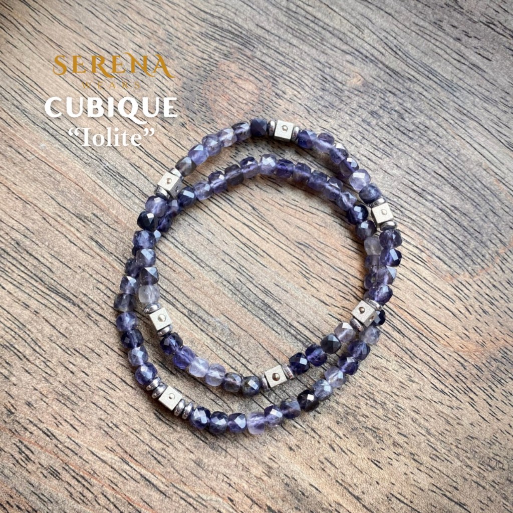 SERENA x CUBIQUE ‌✨ กำไลหินแท้ ไอโอไลท์ (Iolite) 4.5mm
