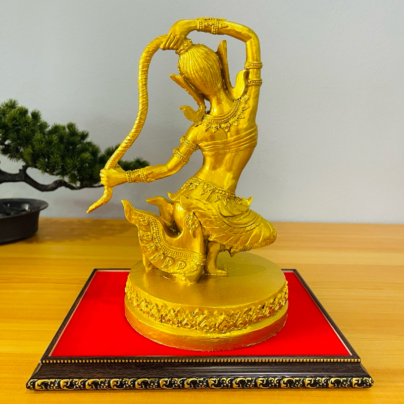 พระแม่ธรณี แร่เหล็กน้ำพี้ ขนาดฐาน 5.5 นิ้ว สูง 9 นิ้วแถมฟรีฐานรอง - รูปที่ 5