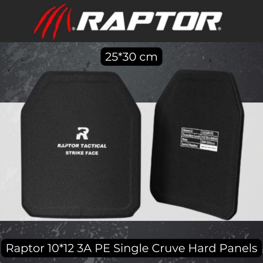 แผ่นเกราะ Raptor Tactical Plate 10*12 เลเวล 3A (Lot : APRIL 2024) พร้อมส่ง