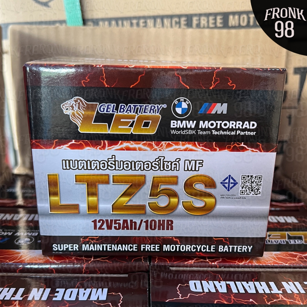 LEO แบตเตอรี่ รุ่น LTZ5S (12V 5AH) แบบแห้ง (สำหรับรถจักรยานยนต์) #แบตลีโอแท้ #สต๊อกใหม่ รูปที่ 7