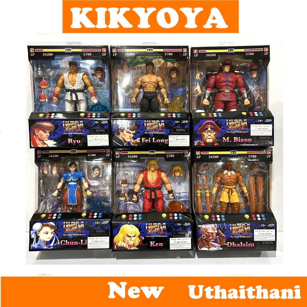 - Jada Toys Ultra Street Fighter ryu ken shun-li vega fei long Dhalsim M bison NEW