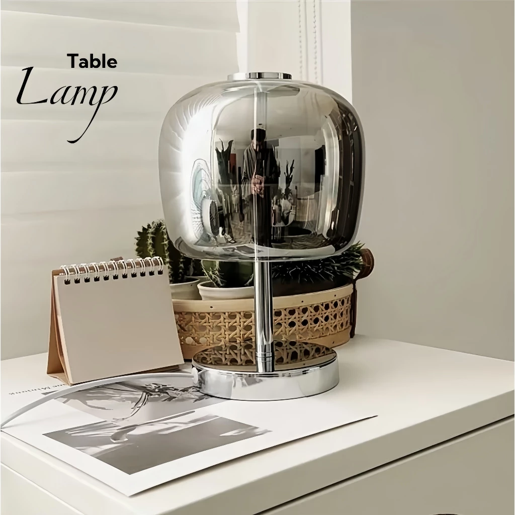 JJZS.โคมไฟตั้งโต๊ะ table lamp โคมไฟข้างเตียงแก้วคุณภาพสูง ไฟตกแต่ง LED ยอดนิยม