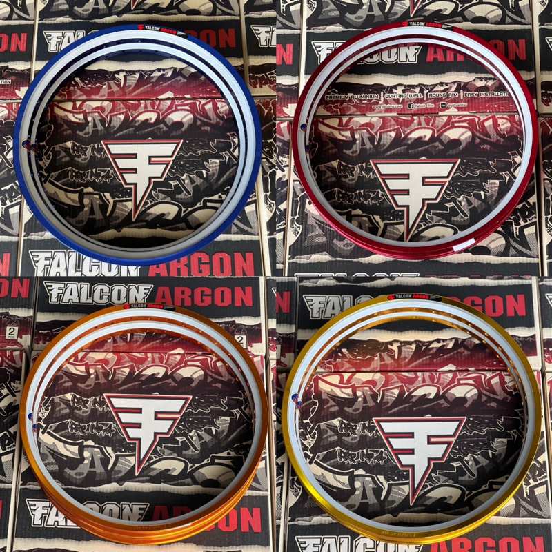 วงล้อ FALCONE ARGON(2กษัตย์) ทรงเอสีทองลายทูโทน ทองอ่อน ท่องเข้ม งานดีงาน ขนาด 1.4ขอบ 17ราคาคู่ละ 1คู่=2วง
