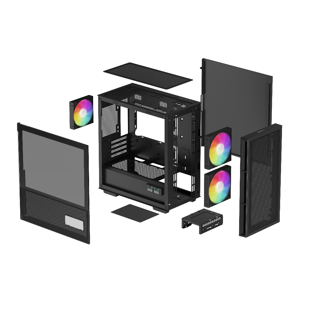 เคสคอมพิวเตอร์ DEEPCOOL - PC CASE M-ATX CH360 DIGITAL / CH360 DIGITAL WHITE รับประกันสินค้า 1 ปี