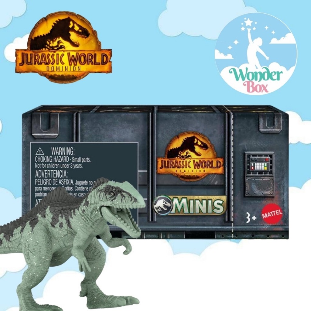 พร้อมส่ง🚗 กล่องสุ่มของเล่นแอ็กชั่นฟิกเกอร์ไดโนเสาร์จิ๋ว 🦖Mattel Jurassic World MINIS Dino Blind Box📦📦