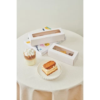 กล่องคุ้กกี้ 8x24x5.5 CM (50 ใบ/แพ็ค) Size M พายสับปะรส สโคนผลิตจากกระดาษคุณภาพ สีพลาสเทล