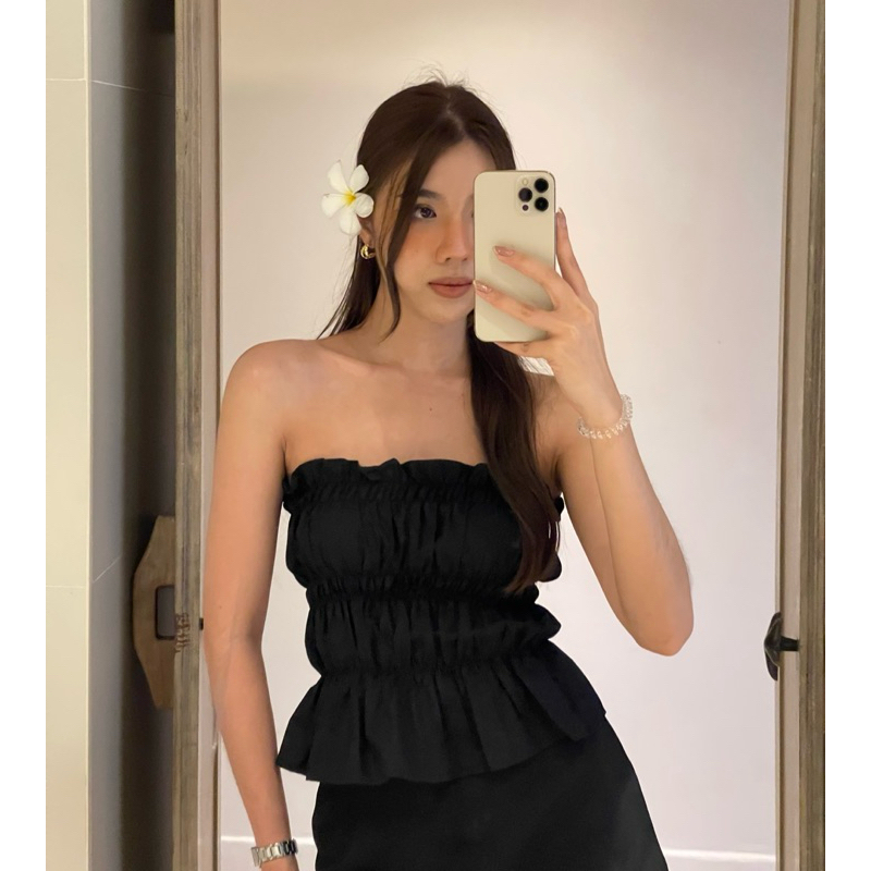 เกาะอกผ้าคอตต้อน Cindy tube top