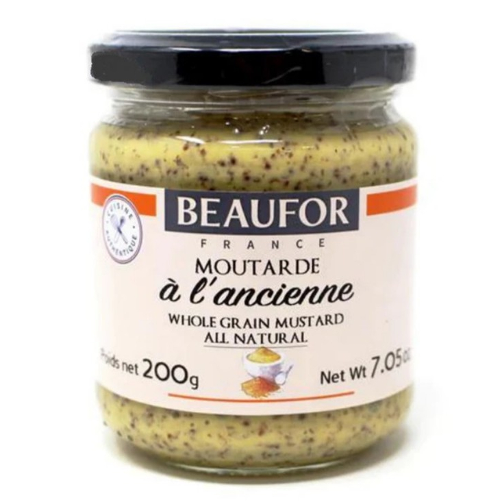 Beaufor Whole Grain Mustard 200g. โบฟอร์ โฮลเกรน มัสตาร์ด