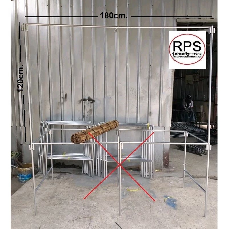 RPS เสาแขวนป้าย สูง 1.2เมตร ใช้กับแผงตลาดนัด RPS เท่านั้น แผงตลาดนัด อุปกรณ์ตลาดนัด อุปกรณ์แม่ค้า