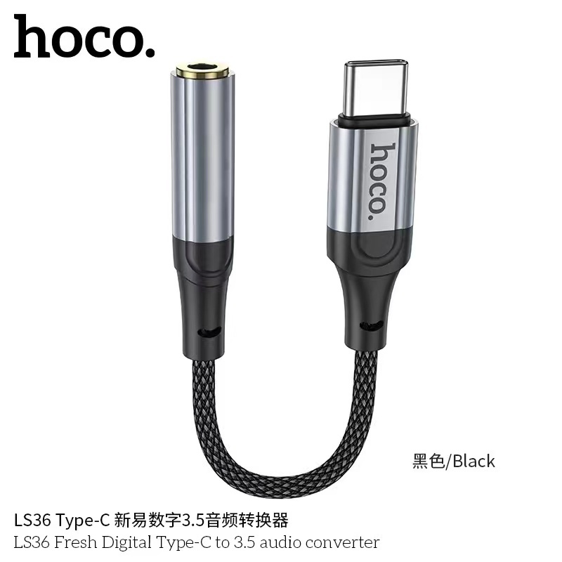 Hoco LS36 Fresh external sound card USB to 3.5/Fresh Digital Type-C to 3.5 audio converter แท้100%