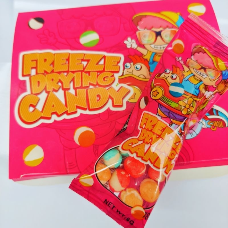 1ซอง มาใหม่ แคนดี้ฟรีซดราย คละสี รสผลไม้รวม อร่อย ต้องลอง