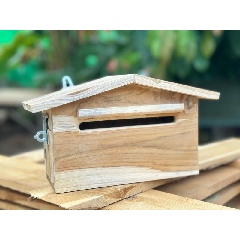 ตู้จดหมาย  ‼️งานไม้สัก‼️🏡🥛🍊