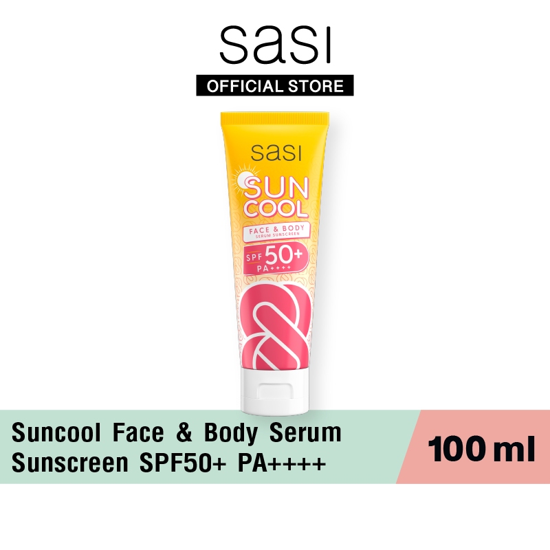 sasi ศศิ ซัน คลู เฟส แอนด์ บอดี้ เซรั่ม ซันสกรีน SPF 50+ PA+++++ 100 มล. Sun Cool Face&Body Serum Sunscreen 100 ml.