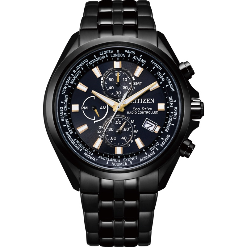 นาฬิกาข้อมือ Citizen Eco-drive Watch Black Dial Men's Watch AT8205-83L