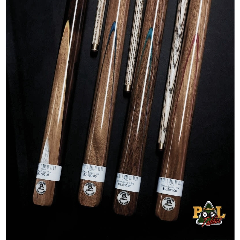 O'Min Cues ไม้คิวสนุกเกอร์ 2 ท่อน แบ่ง 3/4 โอมีนเบสิก Basic 3/4 Joint Snooker Cue