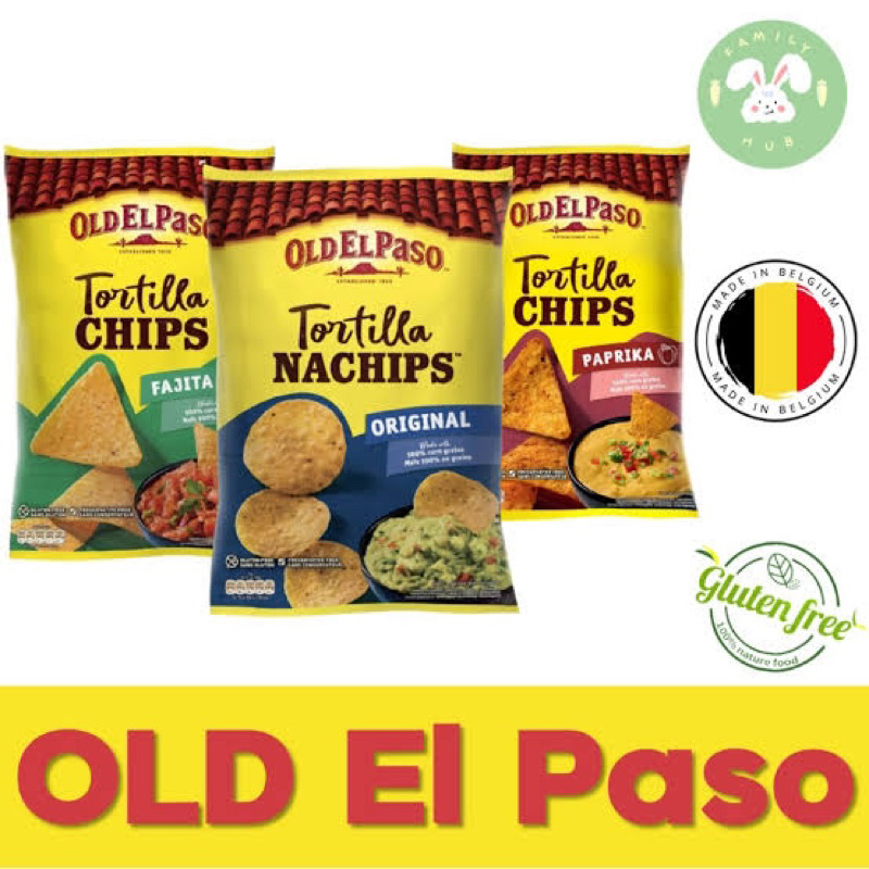 Old el paso tortilla chips paprika / fajita 185g. wl ทอทิลล่าชิพส์ 2รส นำเข้าจากเบลเยี่ยม🇧🇪
