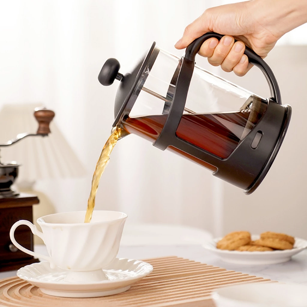 เครื่องชงกาแฟ กาชงกาแฟ เฟรนช์เพรส French Press ใช้งานง่าย วัสดุเป็นแก้วกันความร้อนอย่างดี ชงได้สูงสุด 4-6แก้ว Thamcoffee thumbnail 3