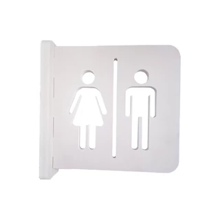 Die-cut Plastwood Toilet Sign ป้ายสัญลักษณ์ ป้ายห้องน้ำ ป้ายพลาสวูด ไดคัท ติดผนัง #PLW-TS2022
