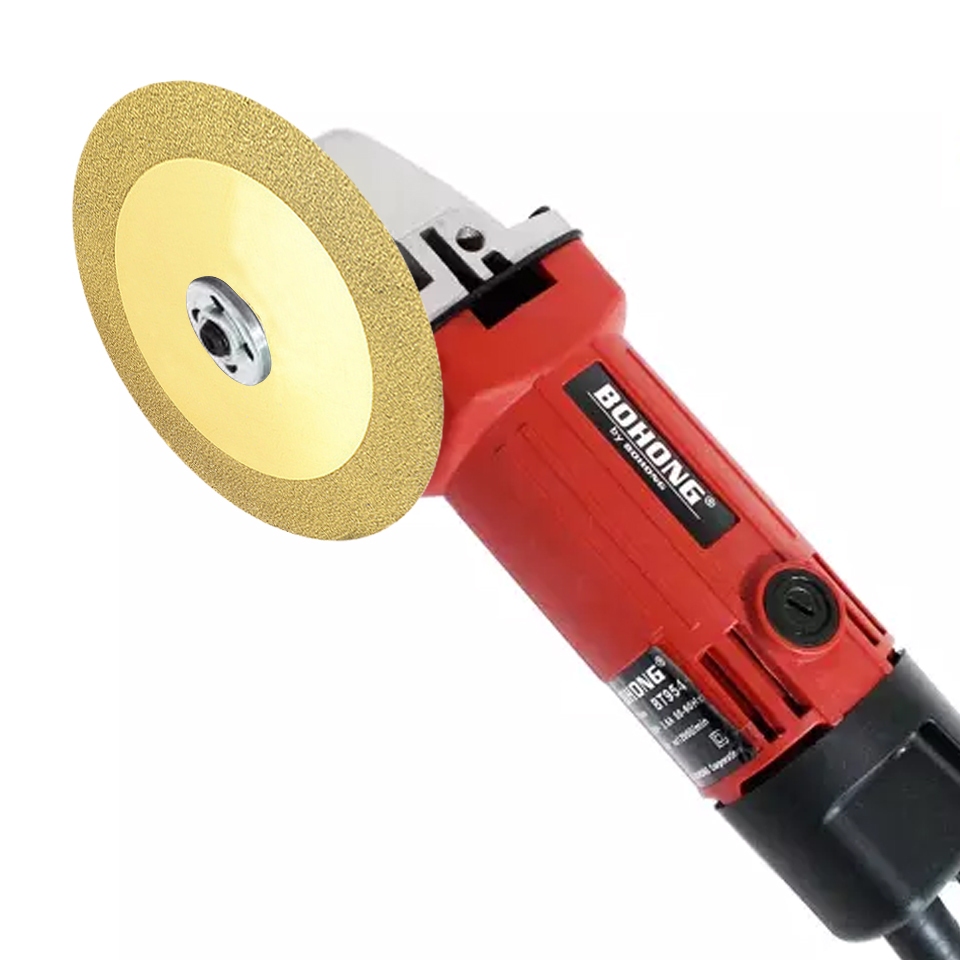 1แผ่น ใบตัดกระจก ใบตัดขวด เคลือบไททาเนียม 2 ด้าน สีเงิน สีทอง ขนาด 4" Diamond Cutting Blade 4" THE TOOLS