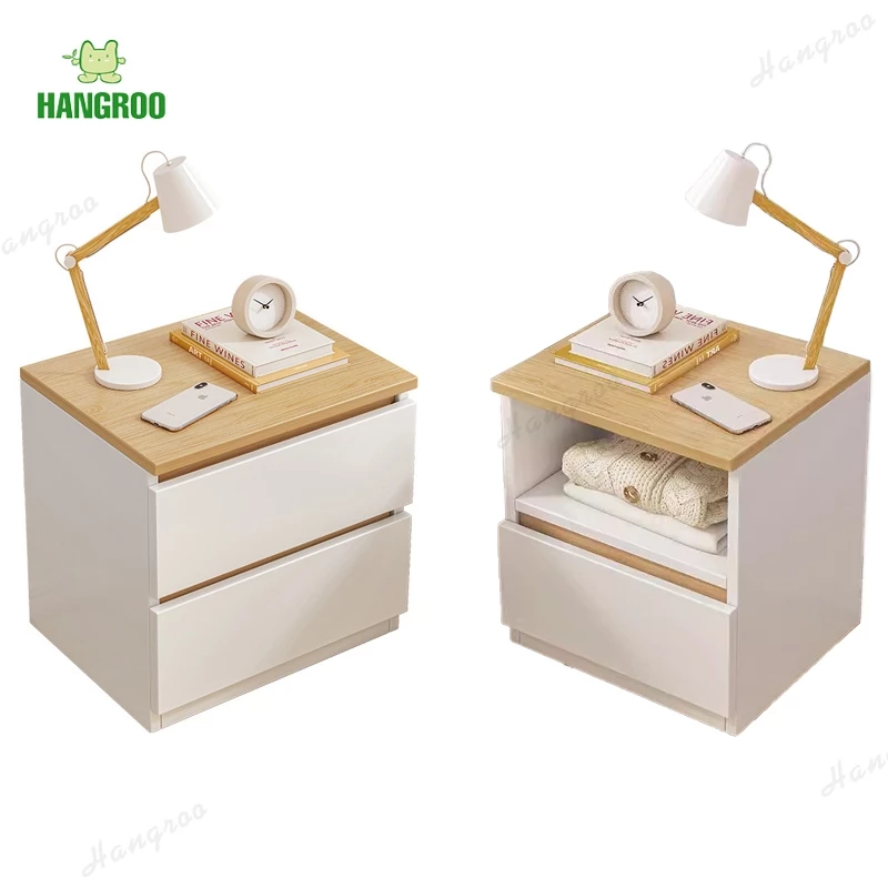 HANGROO P292 ตู้เก็บของ ข้างเตียง มีลิ้นชัก ชั้นวางของ ข้างเตียง ดีไซน์เรียบหรู สไตล์มินิมอล