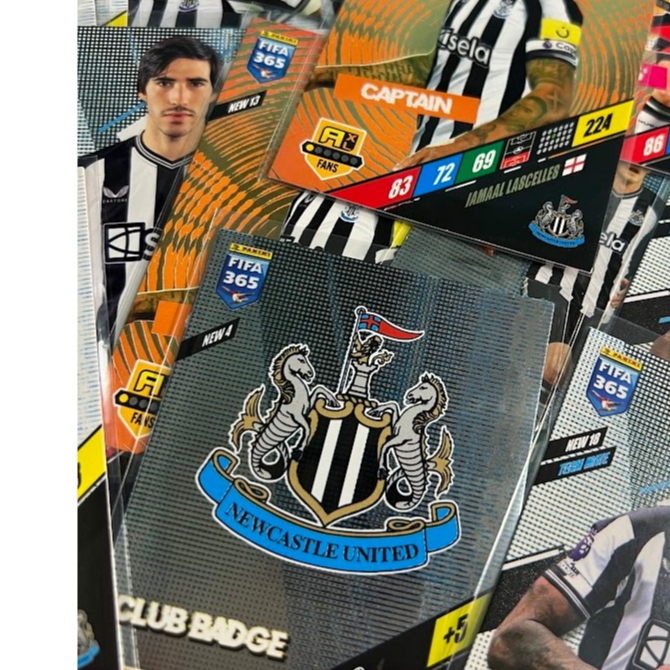 NEWCASTLE UNITED / ADRENALYN XL PANINI CARDS / FOOTBALL 365 2024  / Choose From List + FREE GIFT