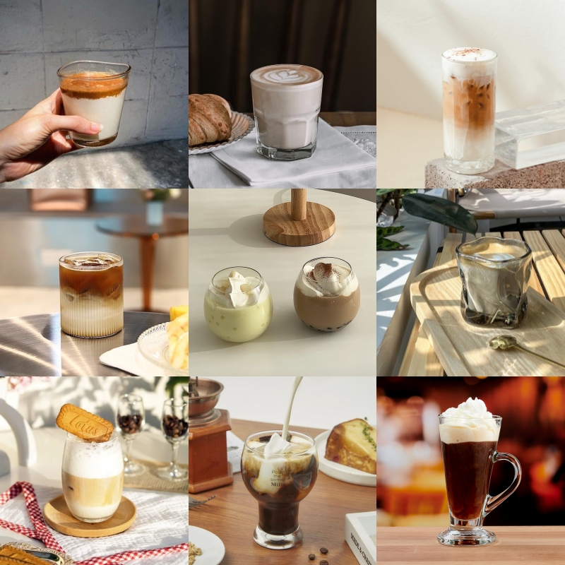 รวมแก้วกาแฟ แก้วสไตล์เกาหลีมินิมอล คุณภาพพรีเมี่ยม ถ่ายรูปสวย