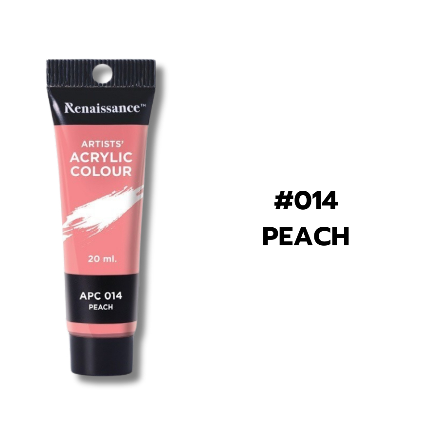 สีอะคริลิค เรนาซองซ์ สีอะคริลิกแบบหลอด 20 มล. สีพาสเทล (Pastel) 5 เฉดสี Renaissance / 1 หลอด - รูปที่ 4