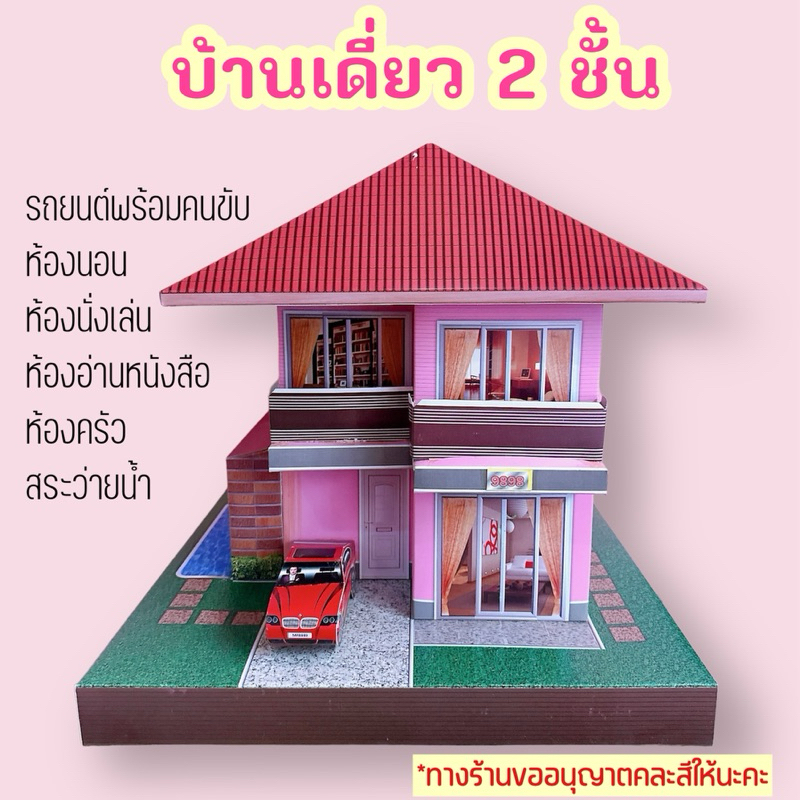 สั่ง1หลังต่อ1ออเดอร์ ห้ามรวมสินค้าอื่น คละสี บ้านกงเต๊ก เชงเม้ง เช็งเม้ง บ้าน2ชั้นพร้อมรถยนต์ บ้านเชงเม้ง