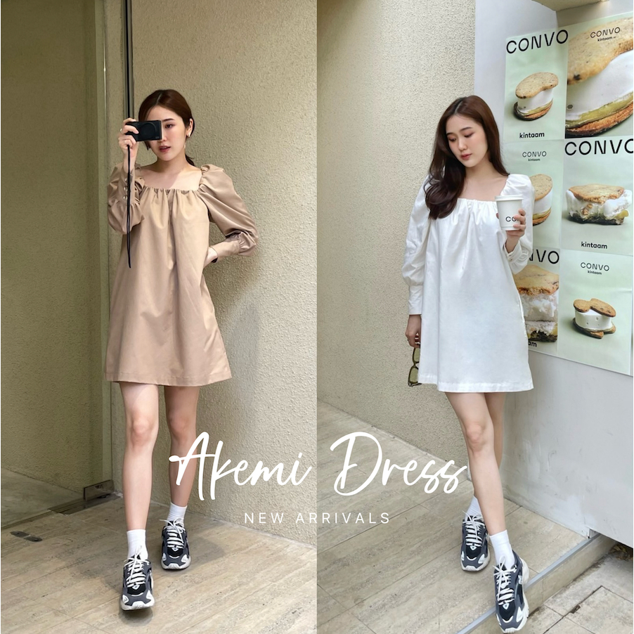 Akemi Dress ชุดเดรส น่ารักฮาราจุกุ เนื้อผ้าฝ้าย