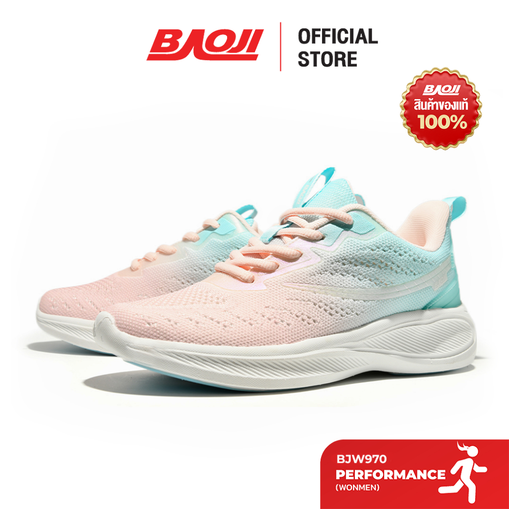 Baoji บาโอจิ รองเท้าผ้าใบผู้หญิง รุ่น BJW970 สีชมพู/ฟ้า