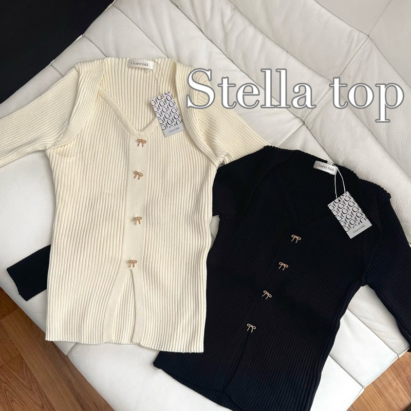 Charrr.bkk - Stella top เสื้อแขนยาวแต่งโบว์