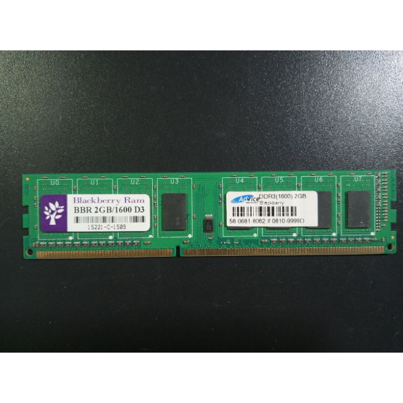 DDR3 2G BUS 1600 BlackBerry มี 8 ชิป ประกัน Advice