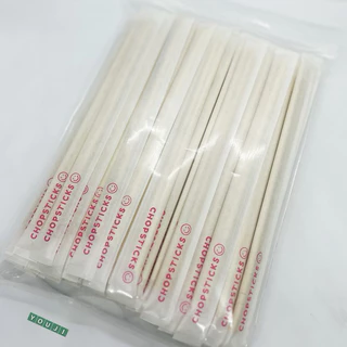 ตะเกียบอนามัย ตะเกียบไม้ ซองกระดาษ 70 คู่ (ยิ้ม) / Chopsticks in paper wrap 70 pairs