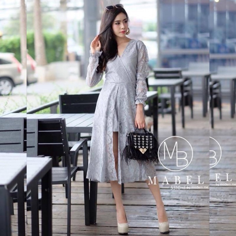 TwinsShopVip💗พร้อมส่งTW5310จั้มก้านแก้วลูกไม้