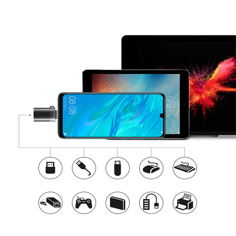 ตัวแปลง usb3.0 otg ดาวน์โหลด tog สายเคเบิลข้อมูล USB แท็บเล็ตสองในหนึ่งเดียวที่เชื่อมต่อกับเมาส์ Android