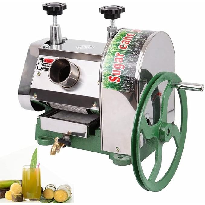 เครื่องคั้นน้ำอ้อย แบบใช้มือ เครื่องคั้นน้ำสแตนเลส 3 ลูกกลิ้ง Commercial Manual Sugar Cane Juicer